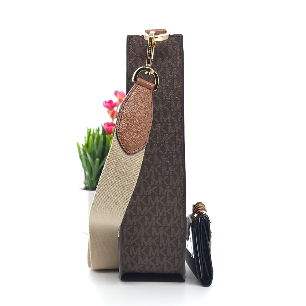 ⚠️LAST 1⚠️ Michael Kors Briley Logo LG Crossbody SET Brown - Picture 2 of 12